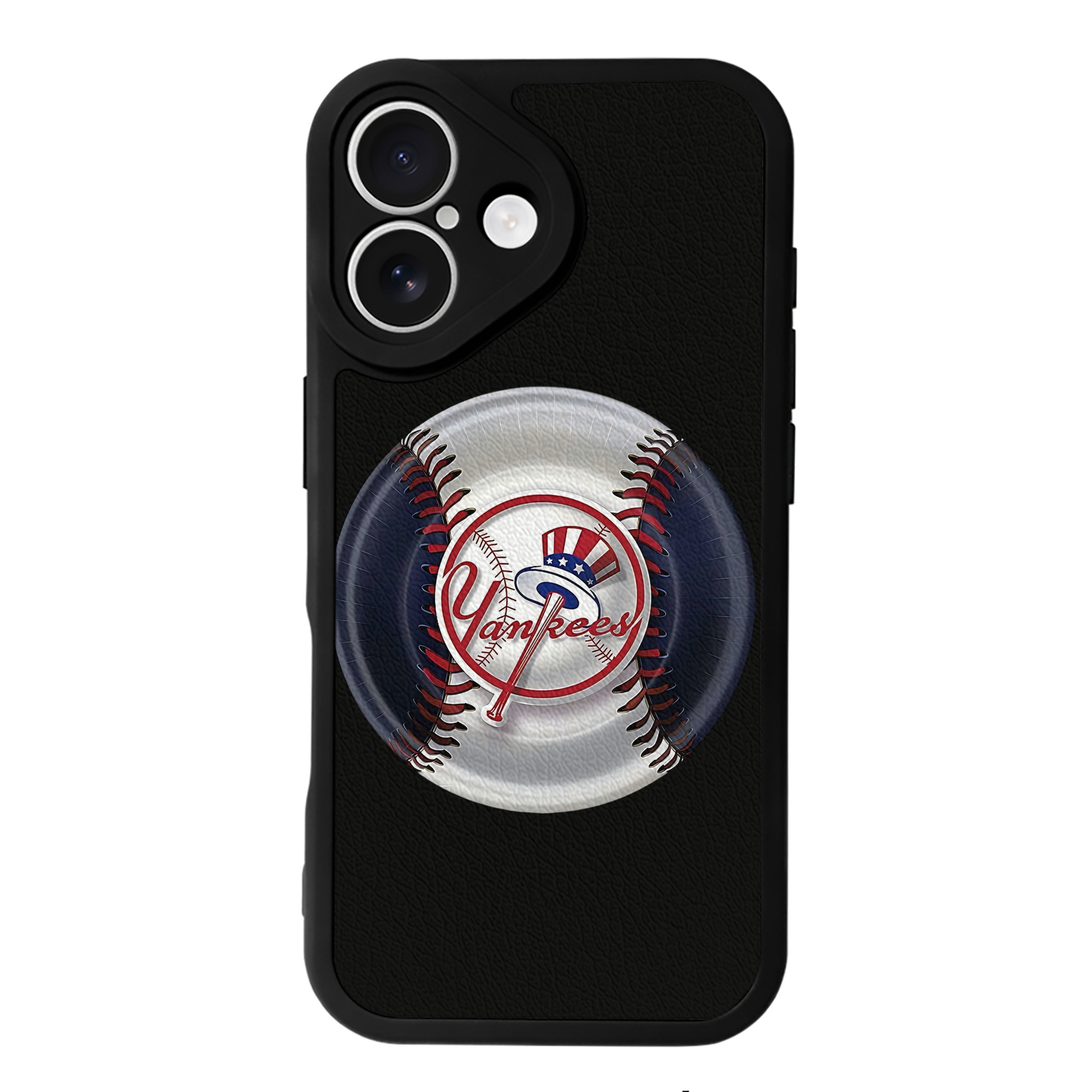 New York Yankees 81 IPhone 16 Silicone Leather Case – UV Print, Lambskin Texture – Perfect Fit, Wireless Charging Compatible, Scratch Resistant, Precise Cutouts – Stylish Protection For IPhone 16
